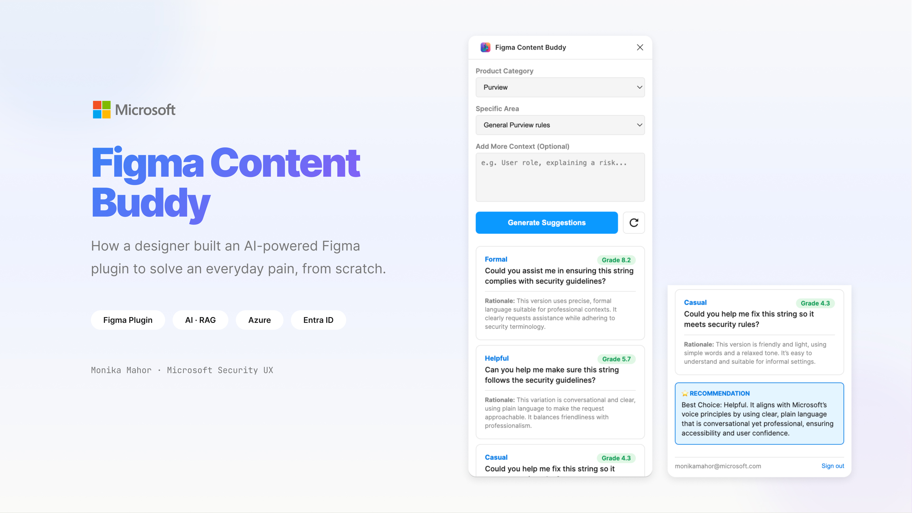 AI Powered Figma Content Review Plugin, slide 1