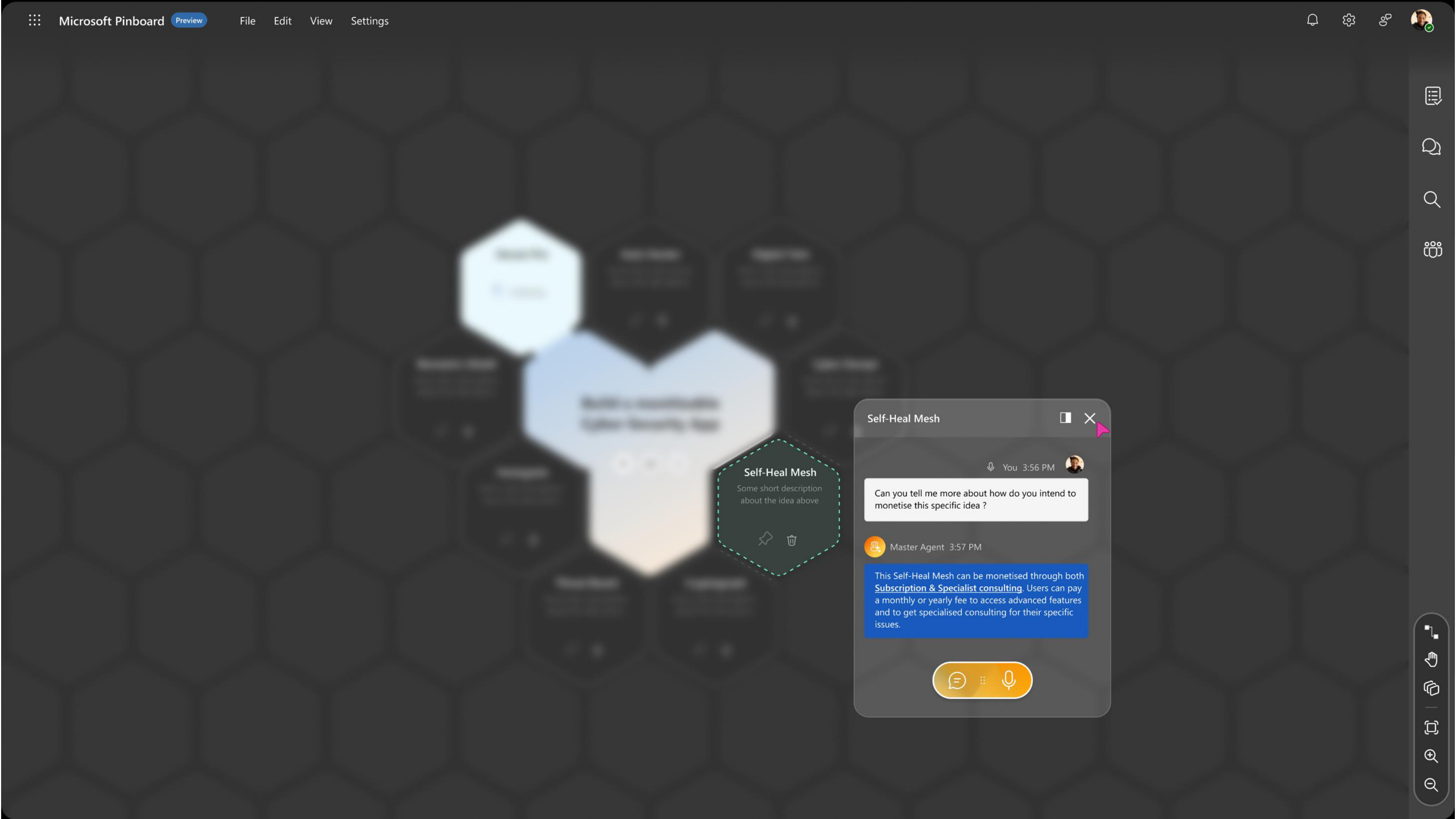 Pinboard driven by Swarm of AI agents, slide 17